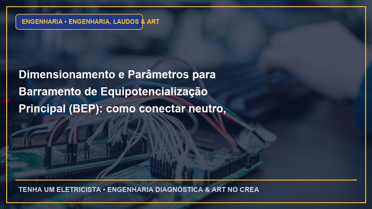 Dimensionamento e Parâmetros para Barramento de Equipotencialização Principal (BEP): como conectar neutro, terra e tubulações