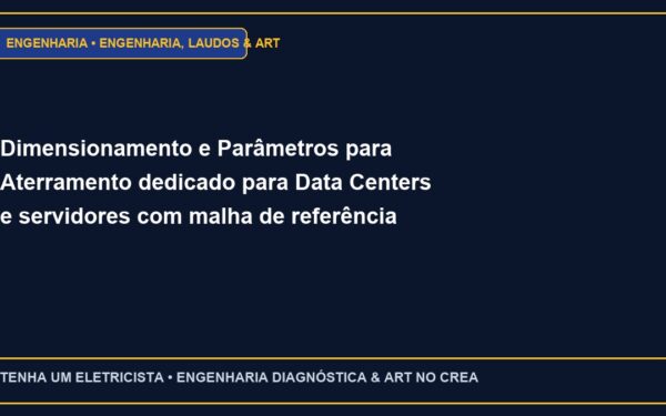 Dimensionamento e Parâmetros para Aterramento dedicado para Data Centers e servidores com malha de referência de sinal