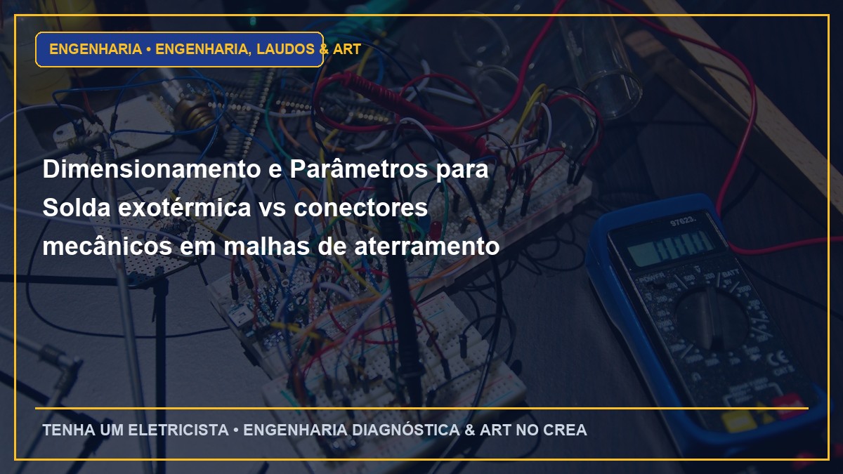 Dimensionamento e Parâmetros para Solda exotérmica vs conectores mecânicos em malhas de aterramento subterrâneas