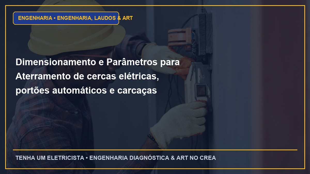 Dimensionamento e Parâmetros para Aterramento de cercas elétricas, portões automáticos e carcaças metálicas