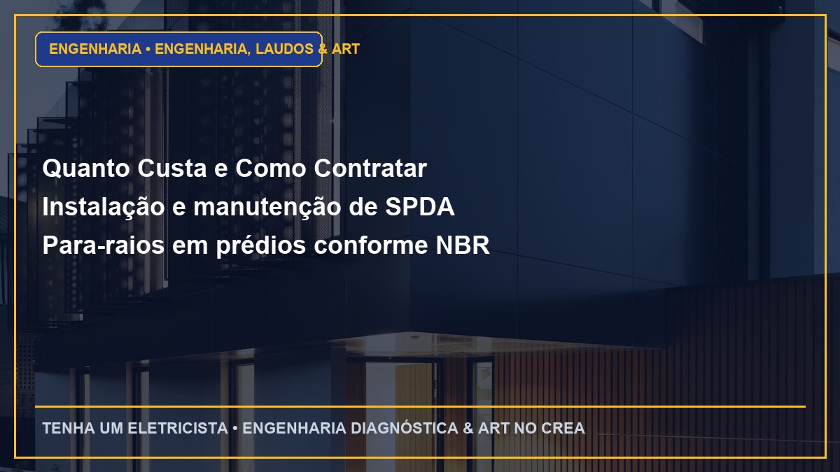 Quanto Custa e Como Contratar Instalação e manutenção de SPDA Para-raios em prédios conforme NBR 5419:2015 com ART
