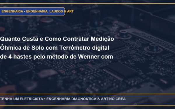 Quanto Custa e Como Contratar Medição Ôhmica de Solo com Terrômetro digital de 4 hastes pelo método de Wenner com ART
