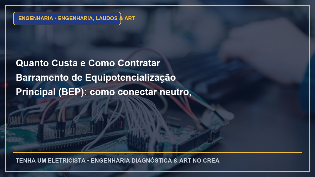 Quanto Custa e Como Contratar Barramento de Equipotencialização Principal (BEP): como conectar neutro, terra e tubulações com ART