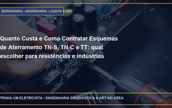 Quanto Custa e Como Contratar Esquemas de Aterramento TN-S, TN-C e TT: qual escolher para residências e indústrias com ART