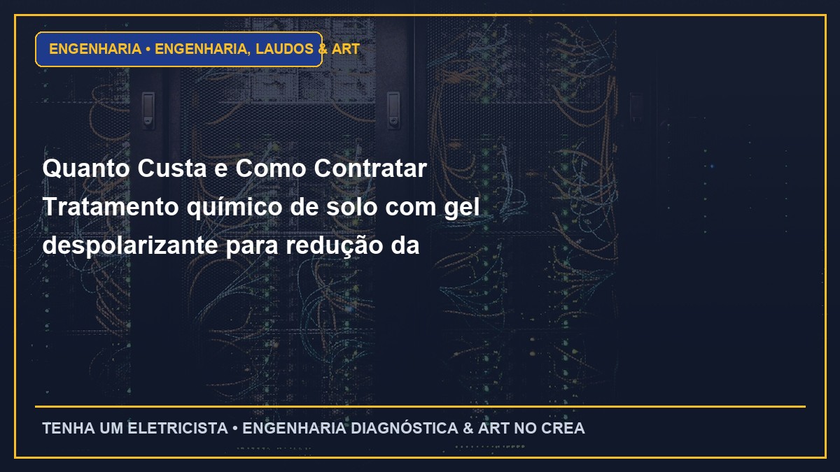 Quanto Custa e Como Contratar Tratamento químico de solo com gel despolarizante para redução da resistividade com ART
