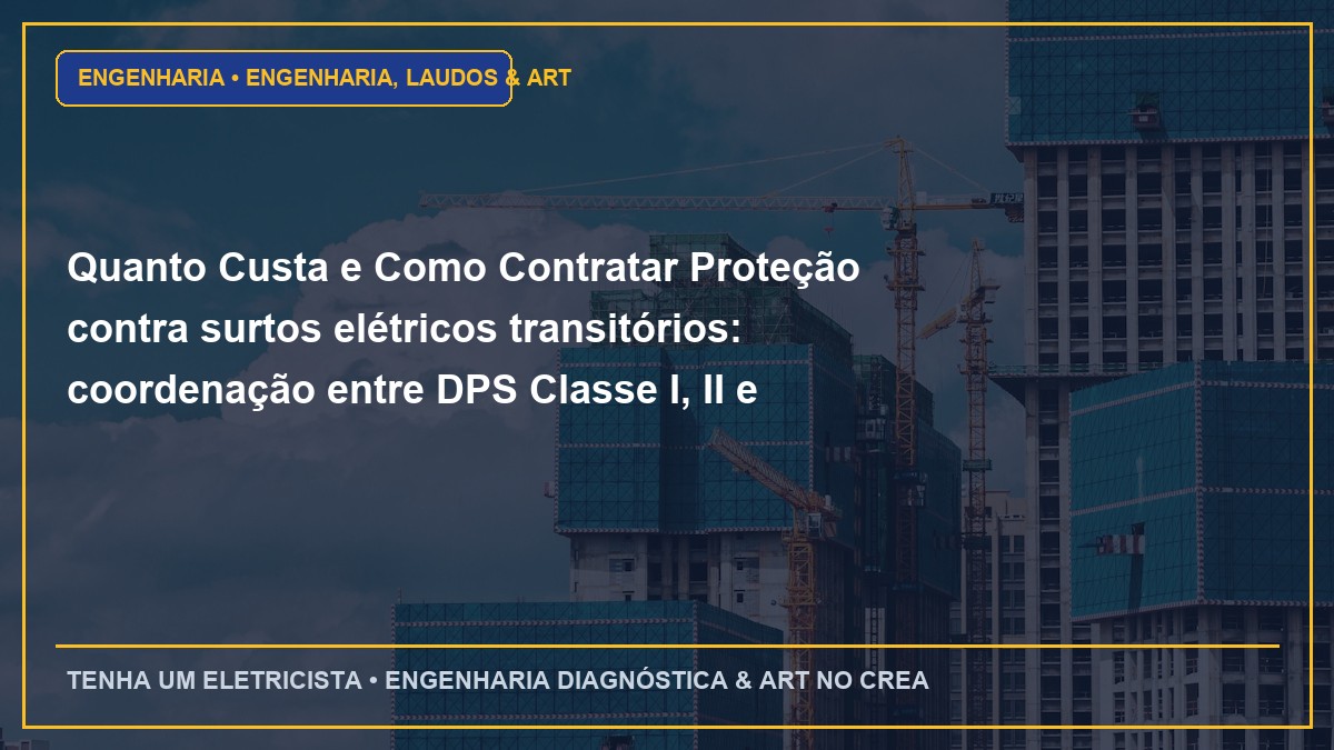 Quanto Custa e Como Contratar Proteção contra surtos elétricos transitórios: coordenação entre DPS Classe I, II e III com ART