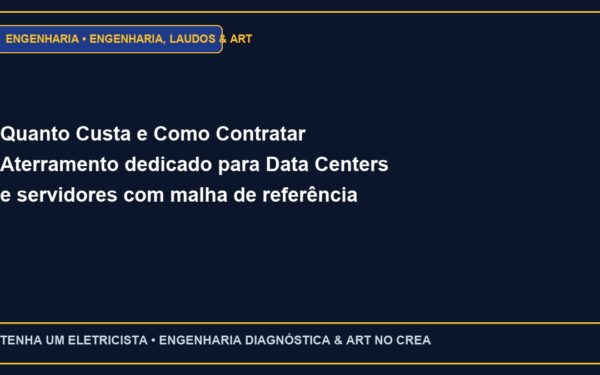 Quanto Custa e Como Contratar Aterramento dedicado para Data Centers e servidores com malha de referência de sinal com ART