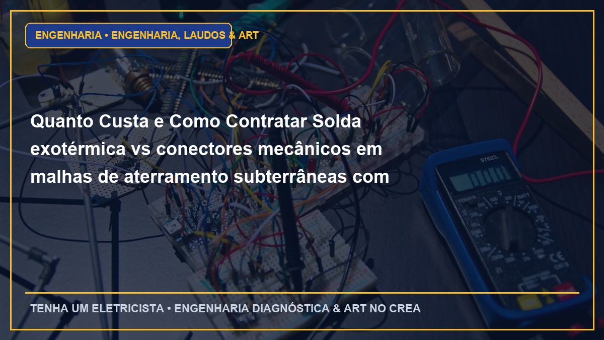 Quanto Custa e Como Contratar Solda exotérmica vs conectores mecânicos em malhas de aterramento subterrâneas com ART
