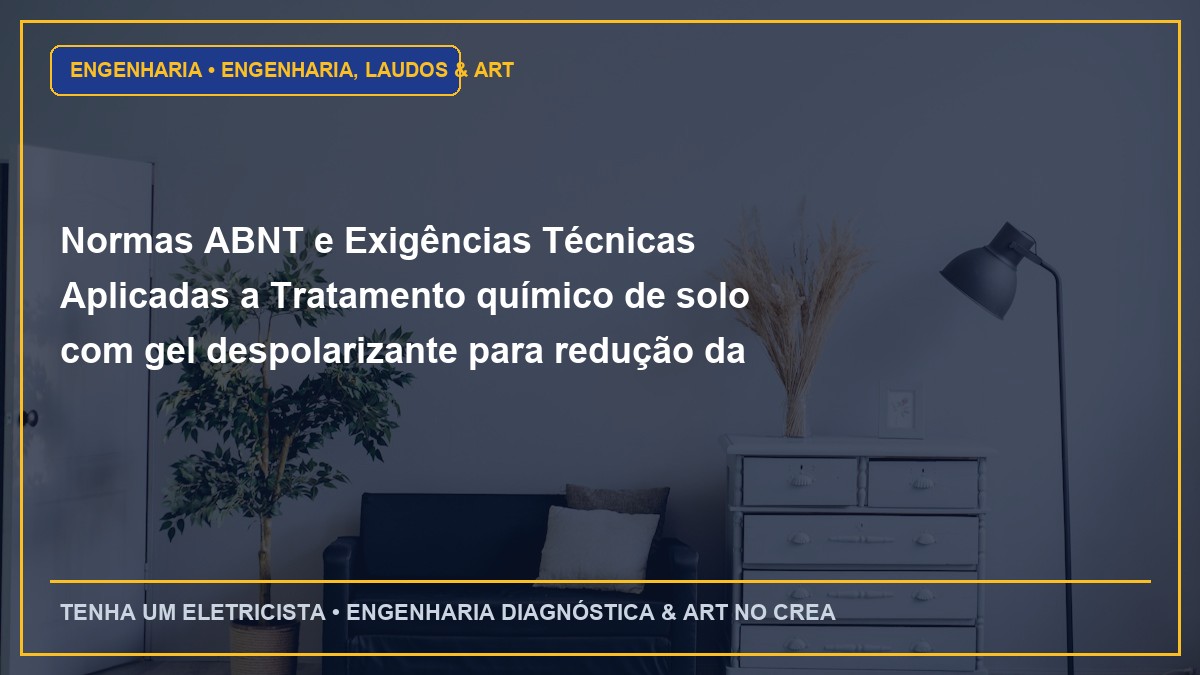 Normas ABNT e Exigências Técnicas Aplicadas a Tratamento químico de solo com gel despolarizante para redução da resistividade