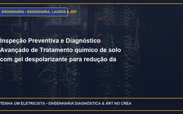 Inspeção Preventiva e Diagnóstico Avançado de Tratamento químico de solo com gel despolarizante para redução da resistividade