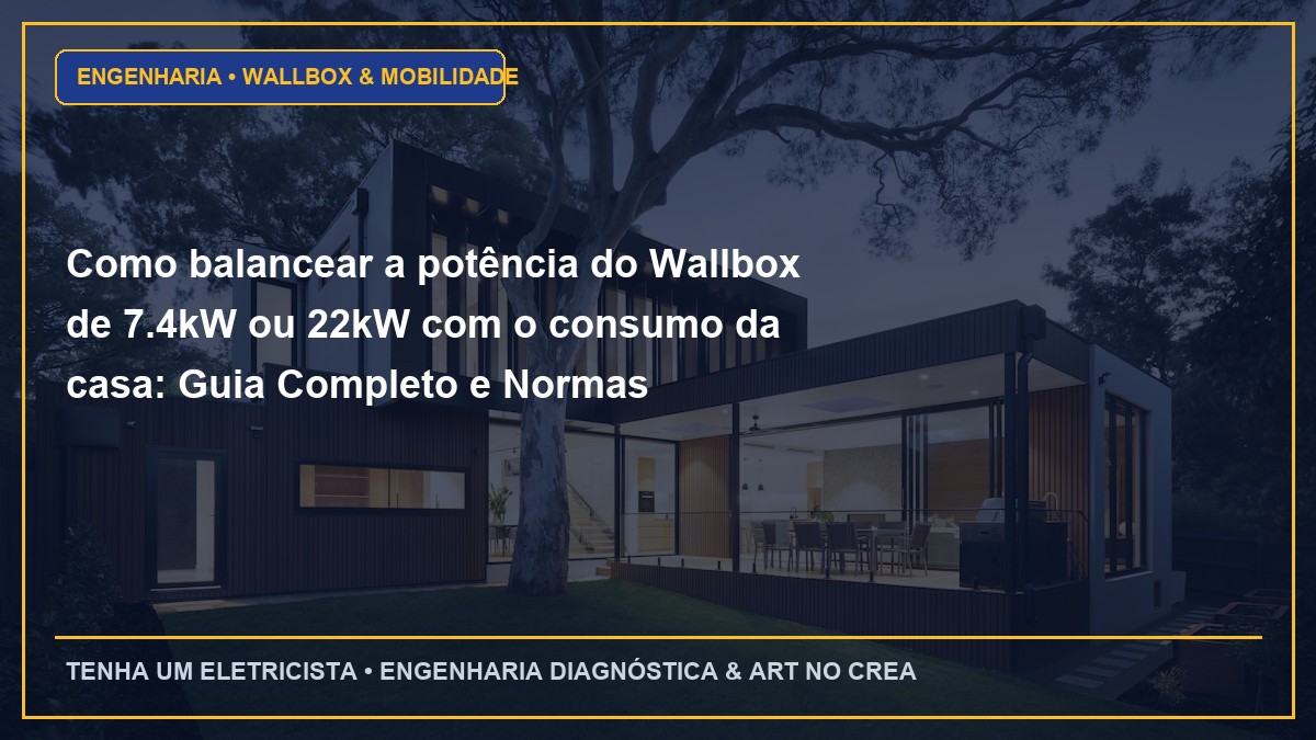 Como balancear a potência do Wallbox de 7.4kW ou 22kW com o consumo da casa: Guia Completo e Normas