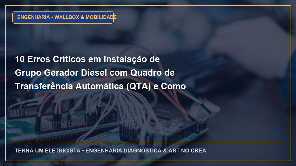 10 Erros Críticos em Instalação de Grupo Gerador Diesel com Quadro de Transferência Automática (QTA) e Como Evitar