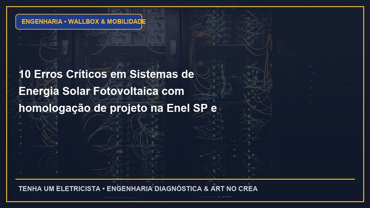 10 Erros Críticos em Sistemas de Energia Solar Fotovoltaica com homologação de projeto na Enel SP e Como Evitar