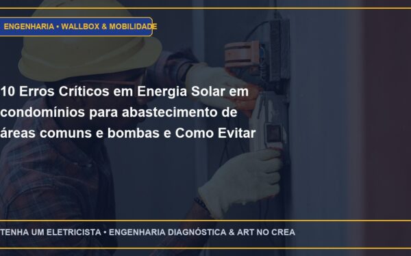 10 Erros Críticos em Energia Solar em condomínios para abastecimento de áreas comuns e bombas e Como Evitar