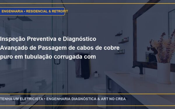 Inspeção Preventiva e Diagnóstico Avançado de Passagem de cabos de cobre puro em tubulação corrugada com lubrificante guia