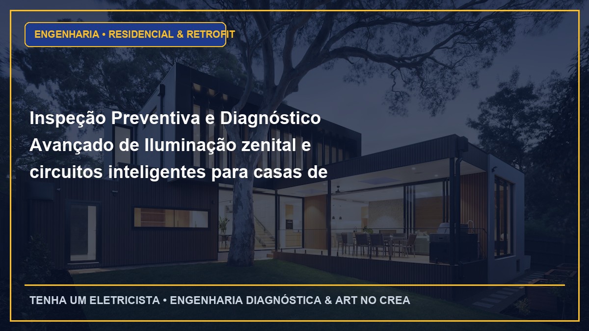 Inspeção Preventiva e Diagnóstico Avançado de Iluminação zenital e circuitos inteligentes para casas de condomínio fechado