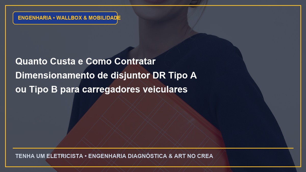 Quanto Custa e Como Contratar Dimensionamento de disjuntor DR Tipo A ou Tipo B para carregadores veiculares com ART