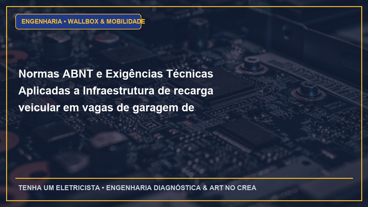 Normas ABNT e Exigências Técnicas Aplicadas a Infraestrutura de recarga veicular em vagas de garagem de prédios NBR 17019