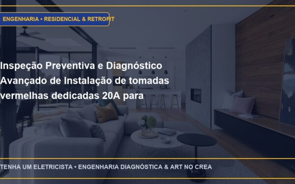 Inspeção Preventiva e Diagnóstico Avançado de Instalação de tomadas vermelhas dedicadas 20A para eletrodomésticos pesados