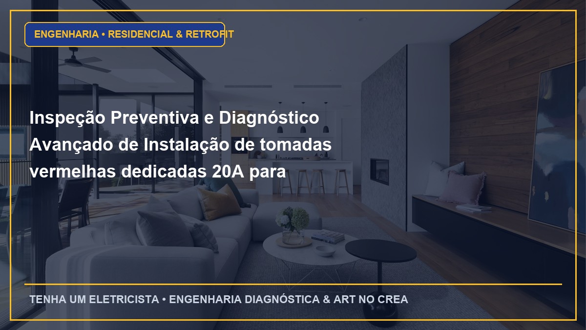 Inspeção Preventiva e Diagnóstico Avançado de Instalação de tomadas vermelhas dedicadas 20A para eletrodomésticos pesados