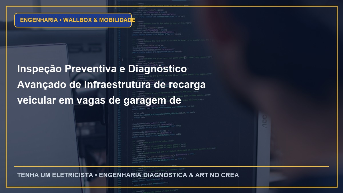 Inspeção Preventiva e Diagnóstico Avançado de Infraestrutura de recarga veicular em vagas de garagem de prédios NBR 17019