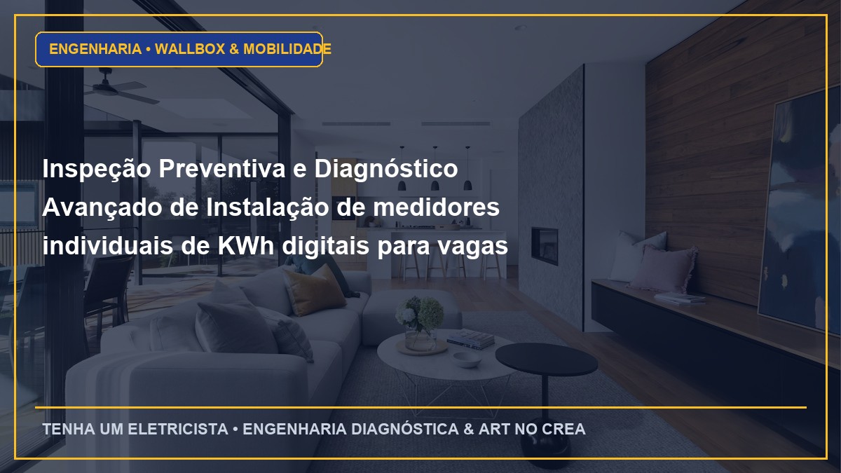Inspeção Preventiva e Diagnóstico Avançado de Instalação de medidores individuais de KWh digitais para vagas de garagem elétricas
