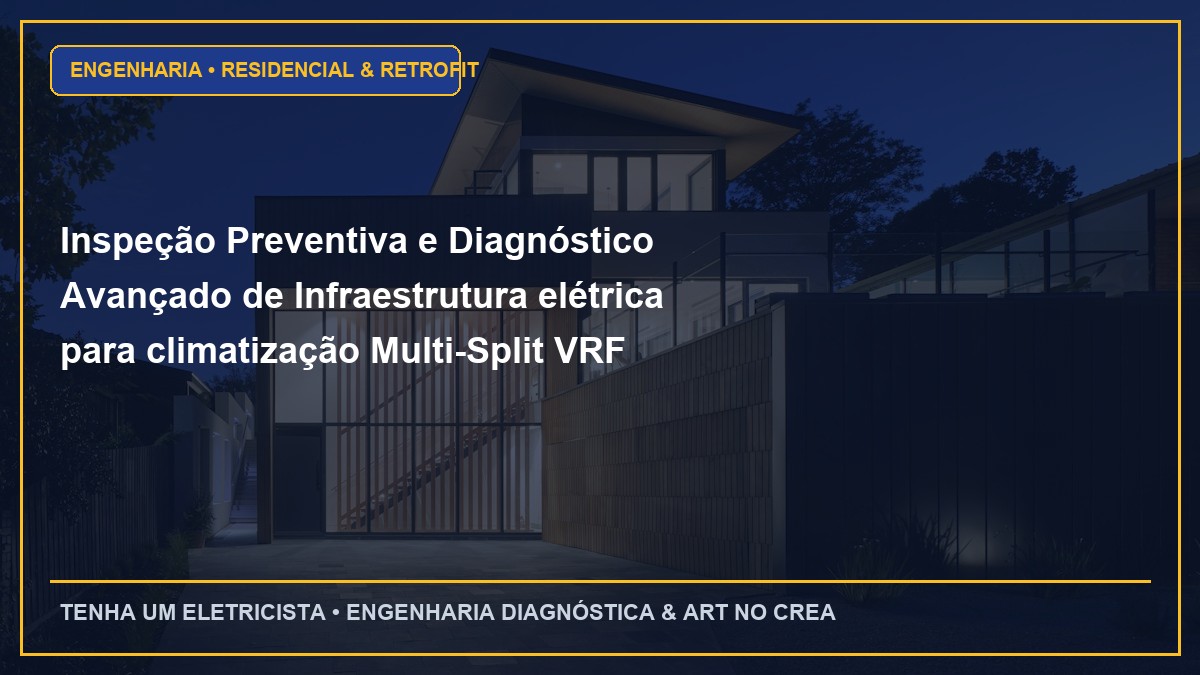Inspeção Preventiva e Diagnóstico Avançado de Infraestrutura elétrica para climatização Multi-Split VRF residencial