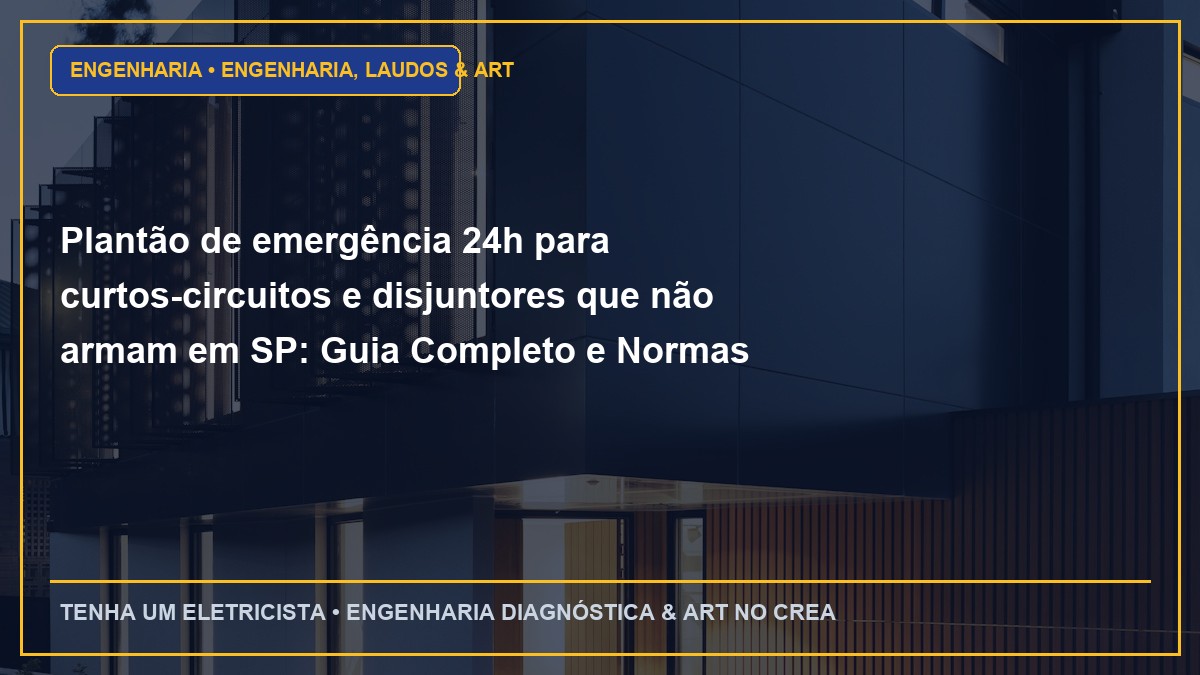 Plantão de emergência 24h para curtos-circuitos e disjuntores que não armam em SP: Guia Completo e Normas