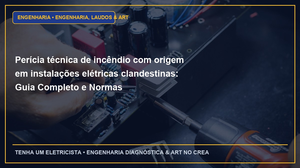 Perícia técnica de incêndio com origem em instalações elétricas clandestinas: Guia Completo e Normas