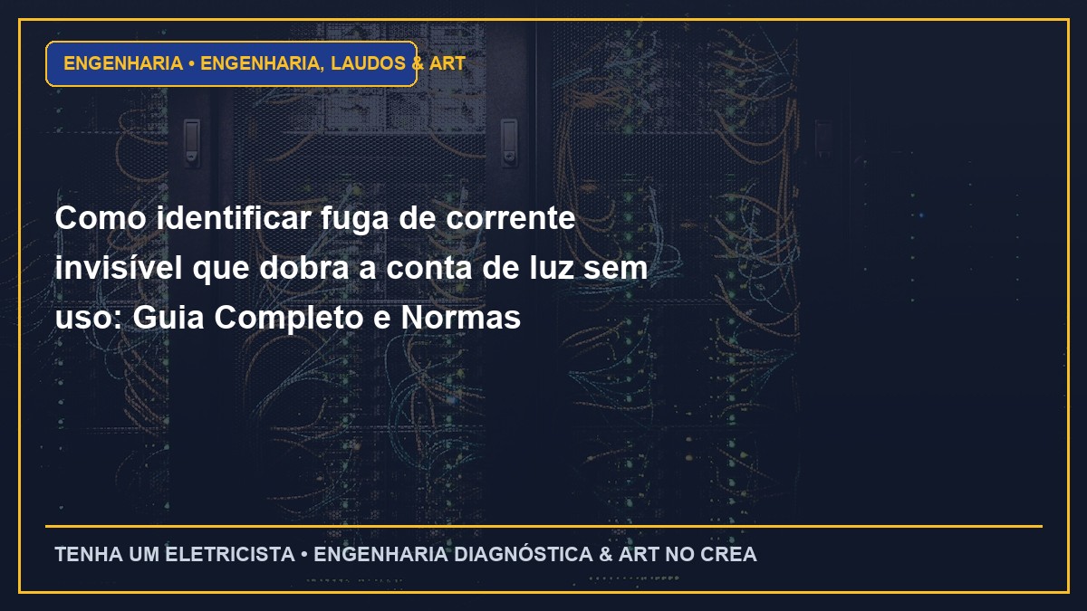 Como identificar fuga de corrente invisível que dobra a conta de luz sem uso: Guia Completo e Normas