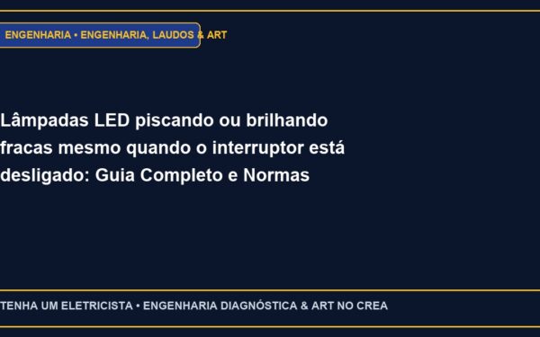 Lâmpadas LED piscando ou brilhando fracas mesmo quando o interruptor está desligado: Guia Completo e Normas