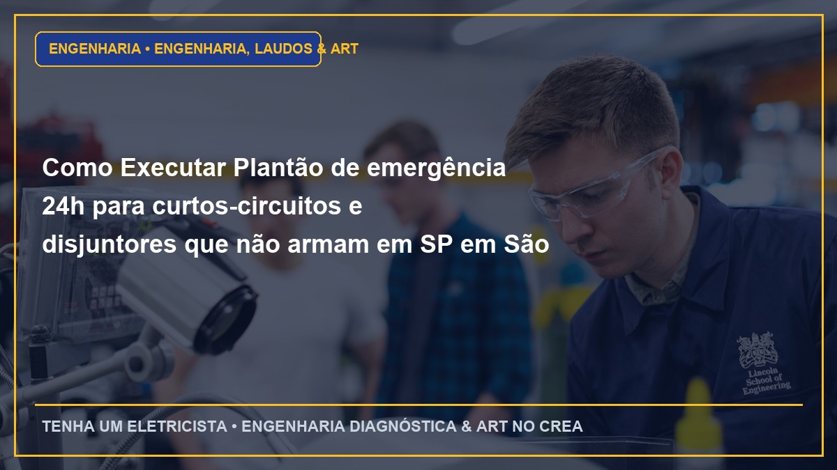 Como Executar Plantão de emergência 24h para curtos-circuitos e disjuntores que não armam em SP em São Paulo