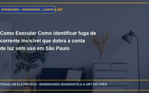 Como Executar Como identificar fuga de corrente invisível que dobra a conta de luz sem uso em São Paulo