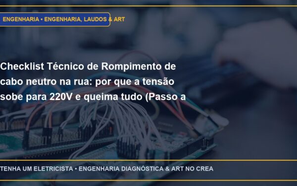 Checklist Técnico de Rompimento de cabo neutro na rua: por que a tensão sobe para 220V e queima tudo (Passo a Passo)