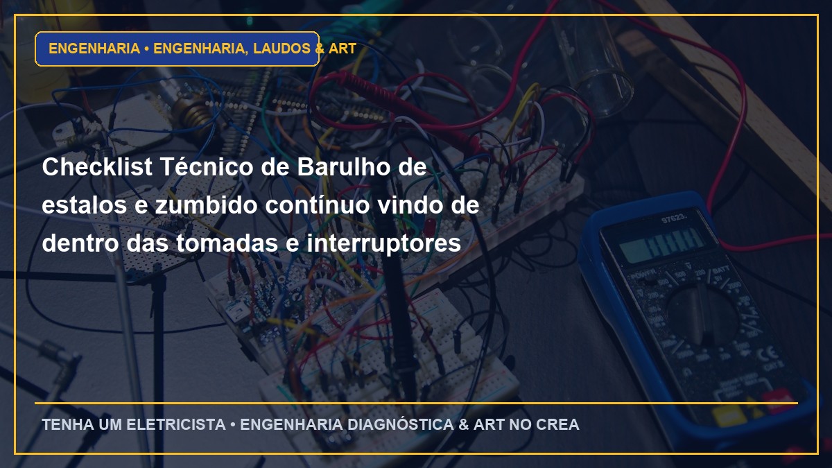 Checklist Técnico de Barulho de estalos e zumbido contínuo vindo de dentro das tomadas e interruptores (Passo a Passo)