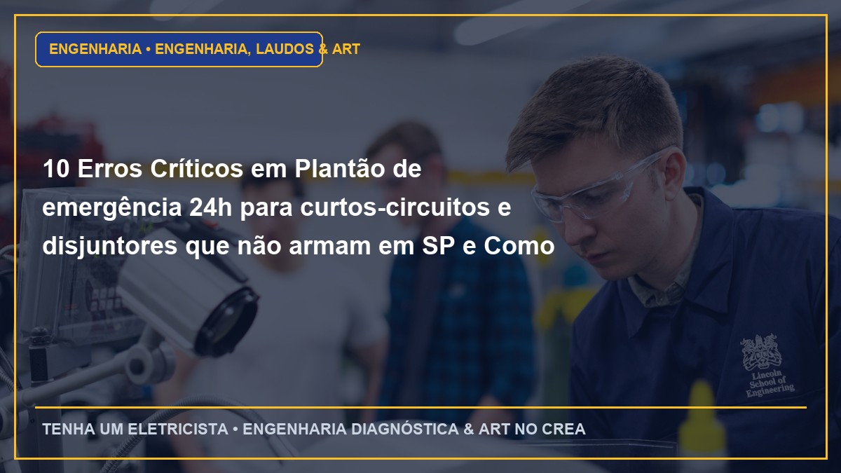 10 Erros Críticos em Plantão de emergência 24h para curtos-circuitos e disjuntores que não armam em SP e Como Evitar