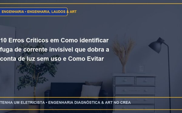 10 Erros Críticos em Como identificar fuga de corrente invisível que dobra a conta de luz sem uso e Como Evitar