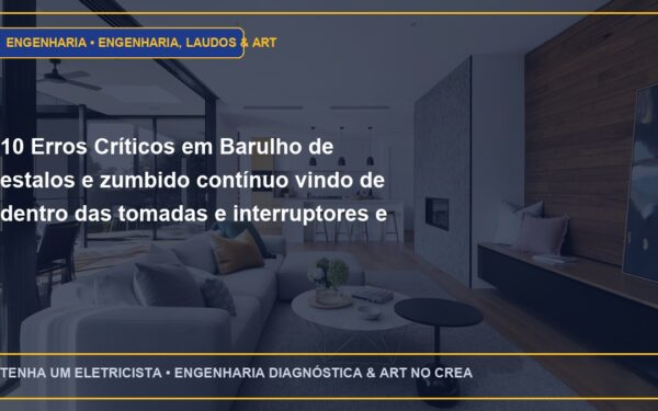 10 Erros Críticos em Barulho de estalos e zumbido contínuo vindo de dentro das tomadas e interruptores e Como Evitar