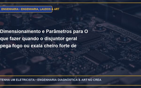 Dimensionamento e Parâmetros para O que fazer quando o disjuntor geral pega fogo ou exala cheiro forte de queimado