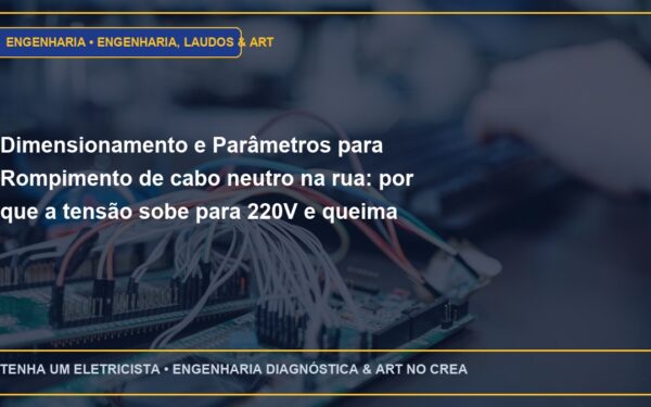 Dimensionamento e Parâmetros para Rompimento de cabo neutro na rua: por que a tensão sobe para 220V e queima tudo