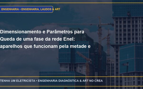 Dimensionamento e Parâmetros para Queda de uma fase da rede Enel: aparelhos que funcionam pela metade e risco em motores