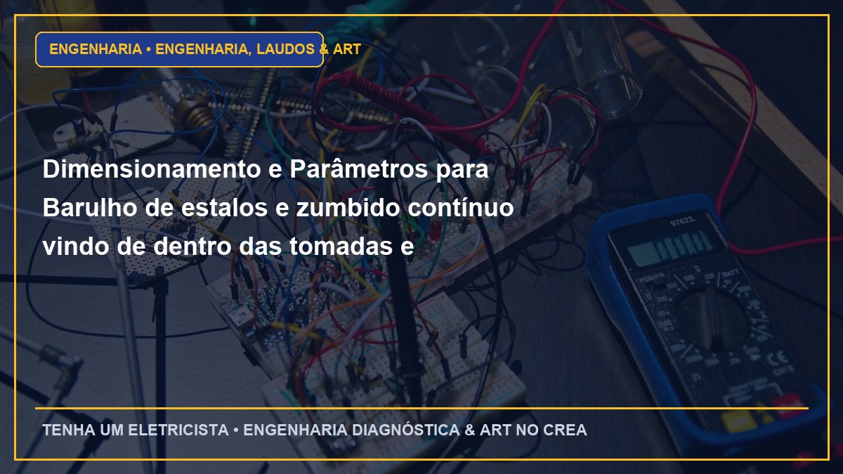 Dimensionamento e Parâmetros para Barulho de estalos e zumbido contínuo vindo de dentro das tomadas e interruptores