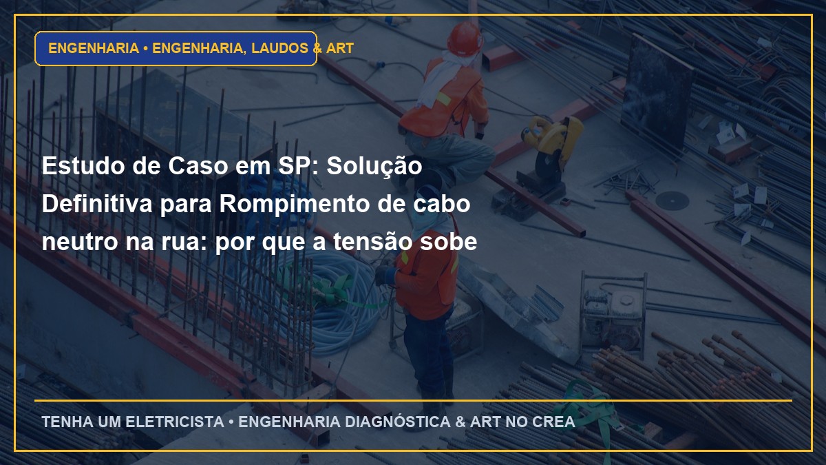 Estudo de Caso em SP: Solução Definitiva para Rompimento de cabo neutro na rua: por que a tensão sobe para 220V e queima tudo