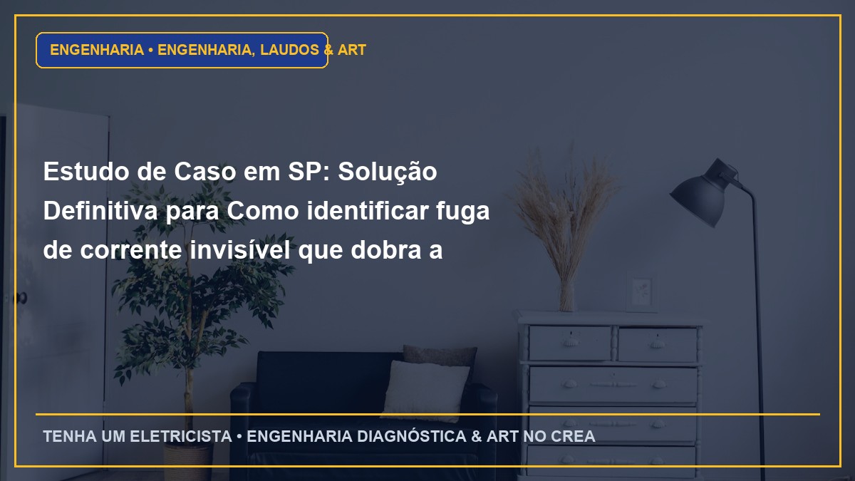 Estudo de Caso em SP: Solução Definitiva para Como identificar fuga de corrente invisível que dobra a conta de luz sem uso