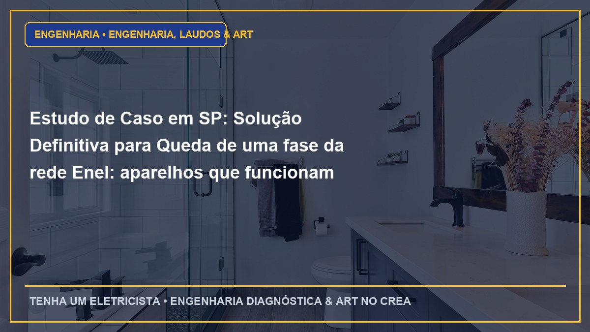 Estudo de Caso em SP: Solução Definitiva para Queda de uma fase da rede Enel: aparelhos que funcionam pela metade e risco em motores