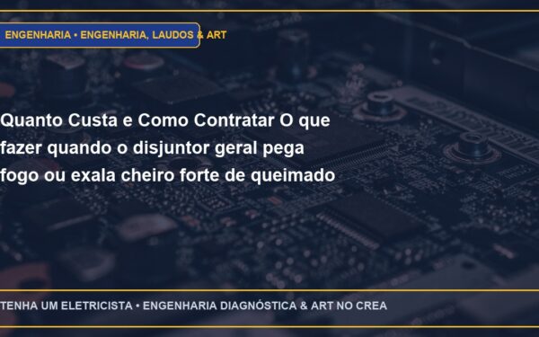 Quanto Custa e Como Contratar O que fazer quando o disjuntor geral pega fogo ou exala cheiro forte de queimado com ART