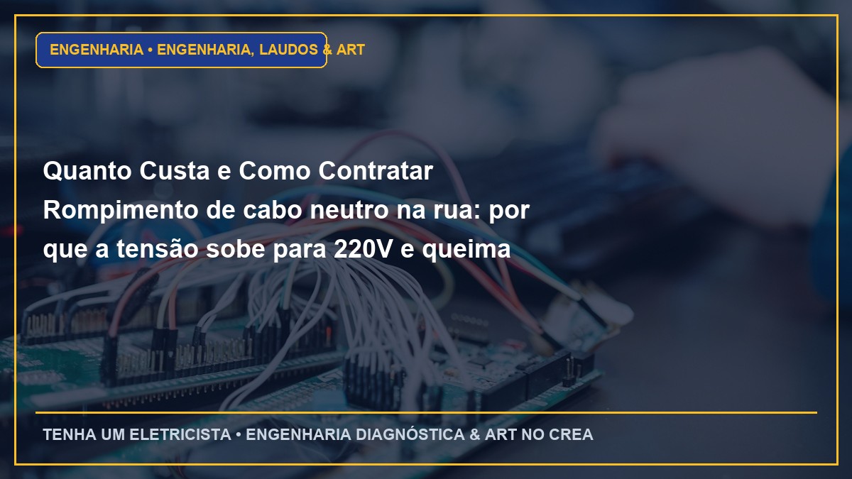 Quanto Custa e Como Contratar Rompimento de cabo neutro na rua: por que a tensão sobe para 220V e queima tudo com ART