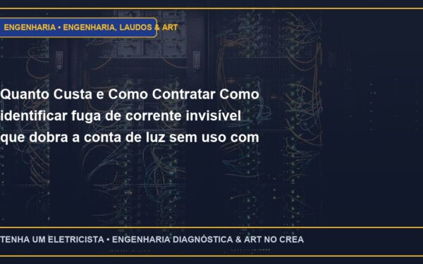 Quanto Custa e Como Contratar Como identificar fuga de corrente invisível que dobra a conta de luz sem uso com ART