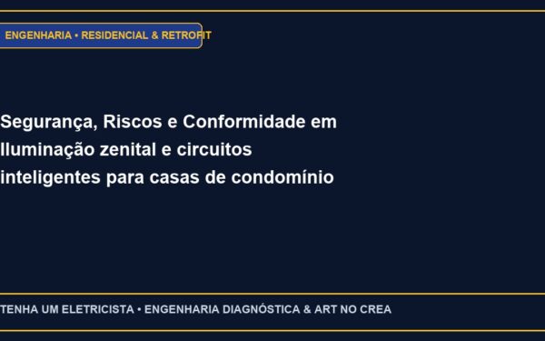 Segurança, Riscos e Conformidade em Iluminação zenital e circuitos inteligentes para casas de condomínio fechado