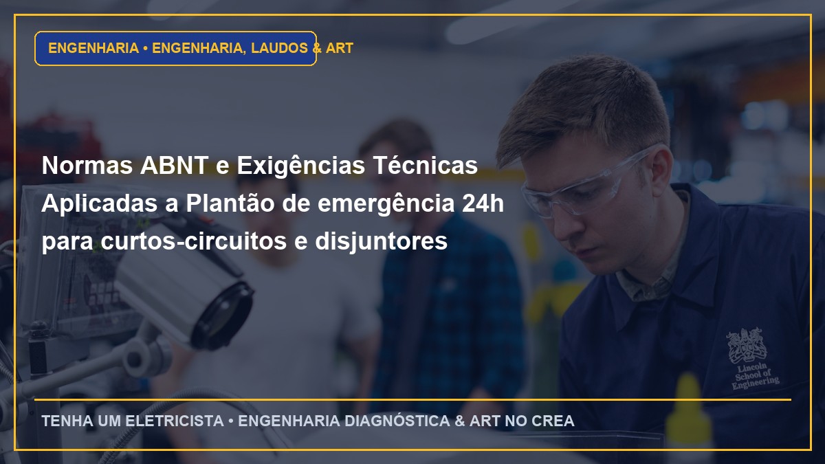 Normas ABNT e Exigências Técnicas Aplicadas a Plantão de emergência 24h para curtos-circuitos e disjuntores que não armam em SP